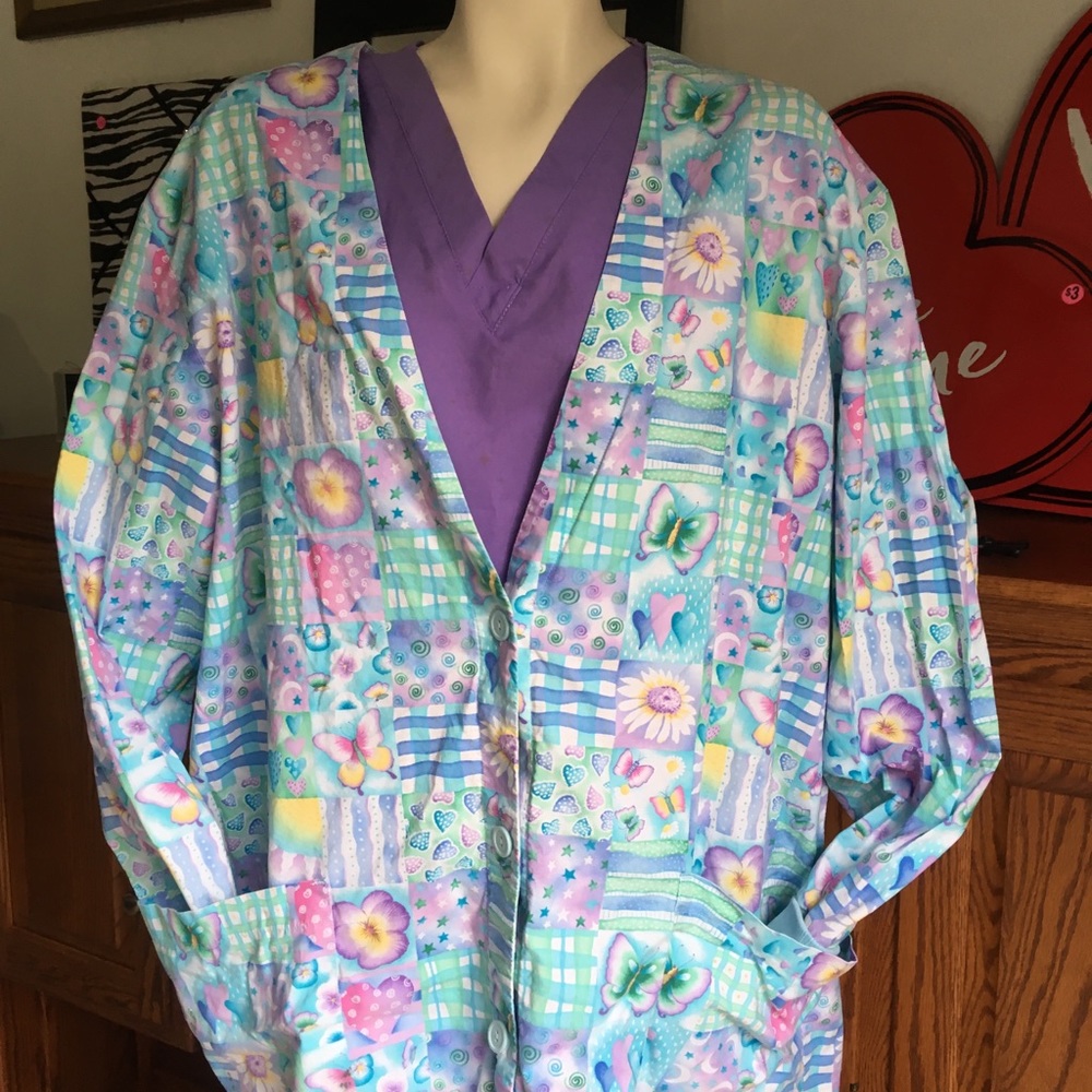 Scrub Jacket ~ Pastels ~ Size 2XL
